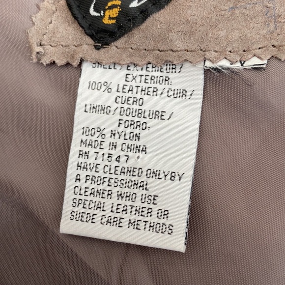 Vintage 80’s Leather vest in soft brown. Size XL. - Picture 8 of 8